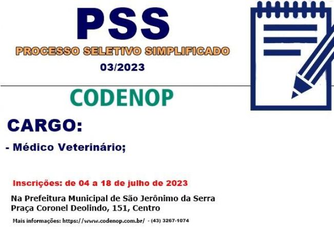 PSS CODENOP N° 03/2023